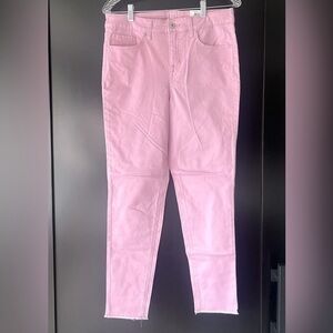 NWT Style & Co skinny ankle high rise jeans with raw hemline size 6